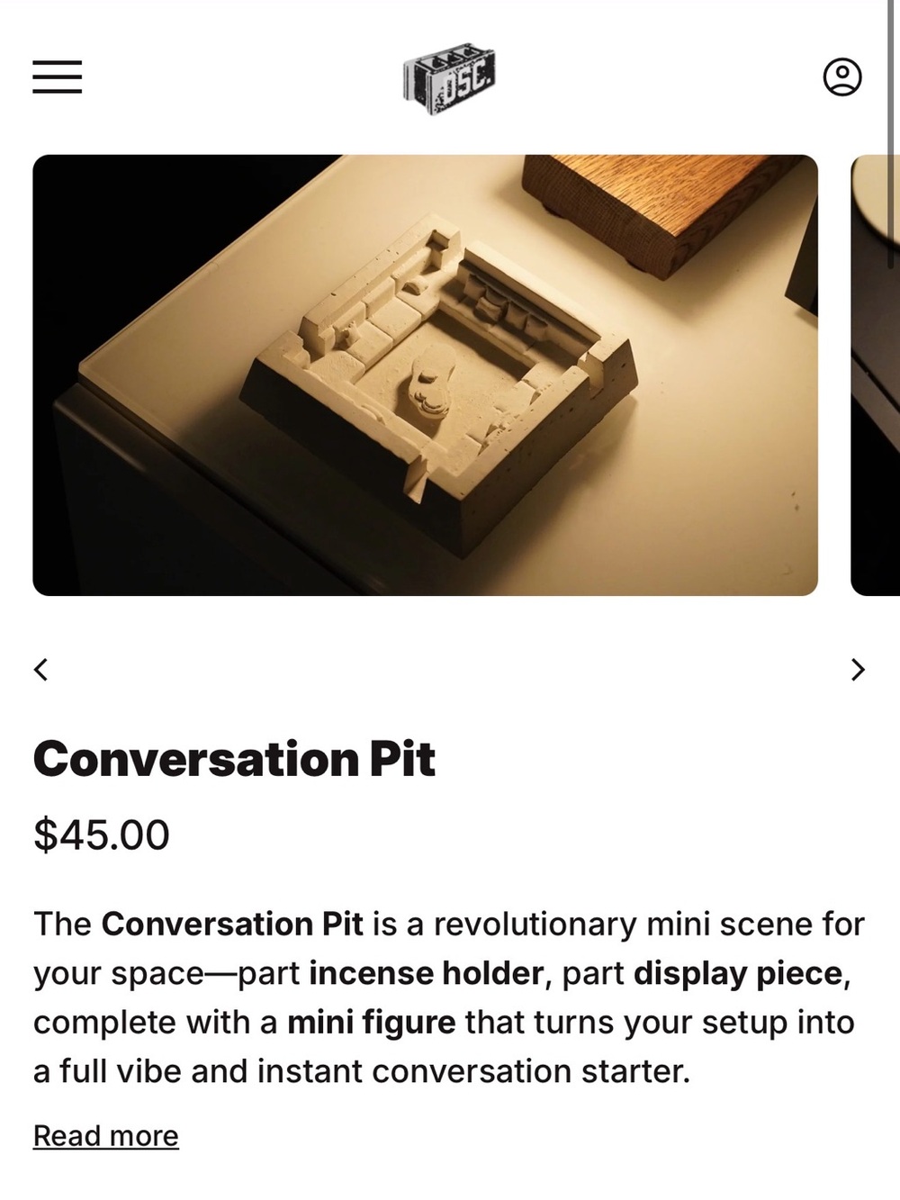 Conversation Pit Mini Scene Incense Holder - Cream